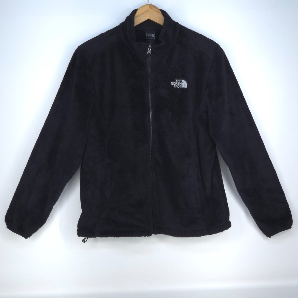 The North Face Osito Fleece Jacket Womens XL Black Full Zip High Pile Outdoor